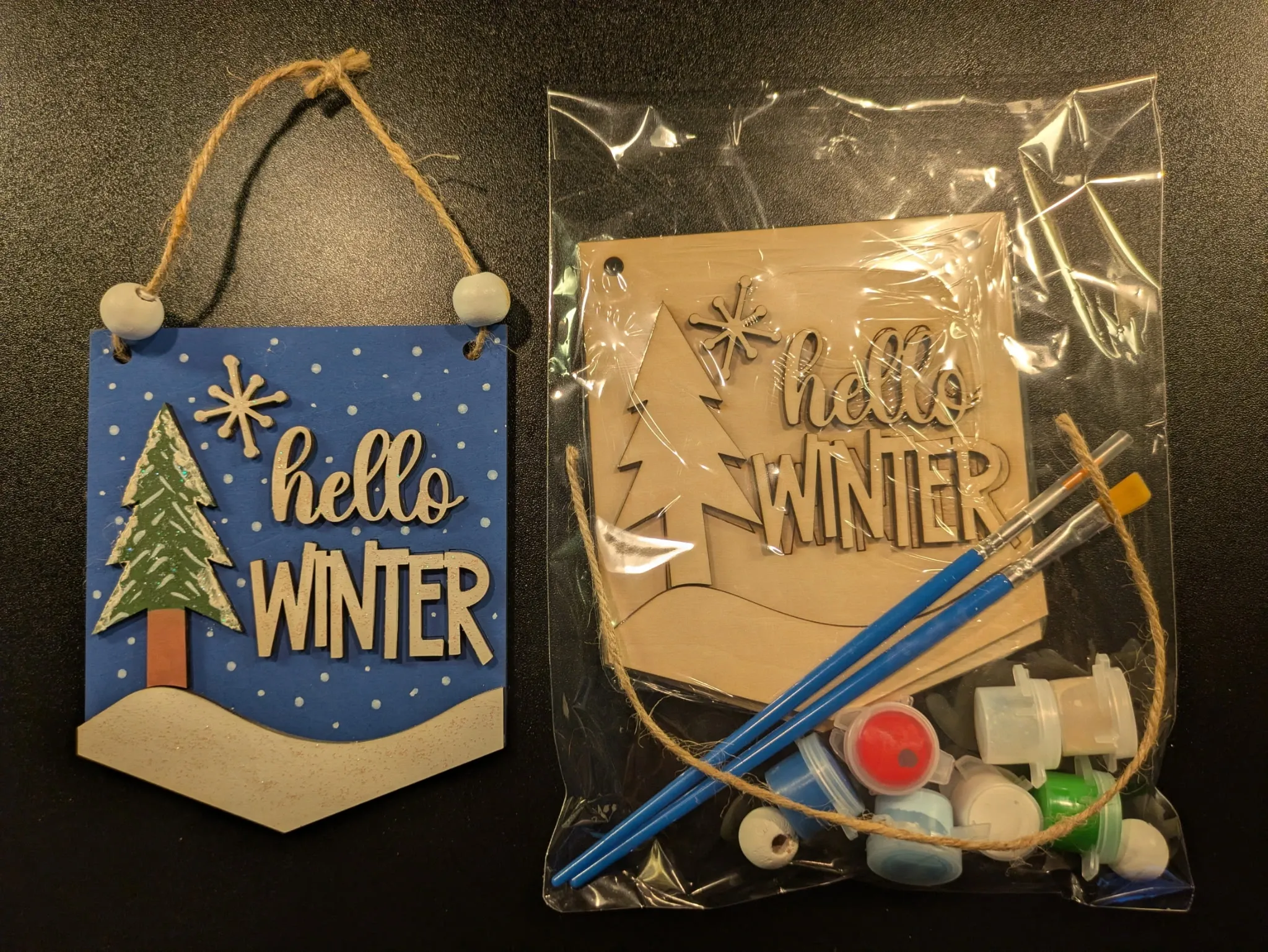 A collage of some example ornament designs available for purchase.